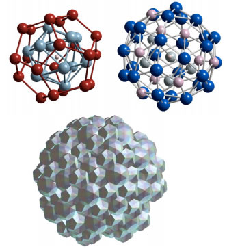 Configurations atomiques observées dans des structures d'alliages de quasicristaux AlPdMn et AlCuFe 