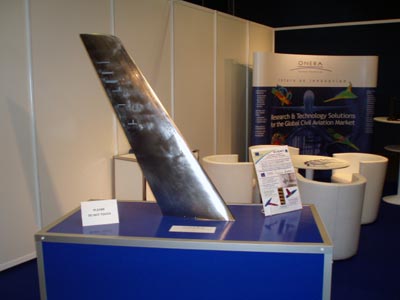 Maquette AVERT (Aerodynamic Validation of Emission Reducing Technologies) exposée sur le stand Onera