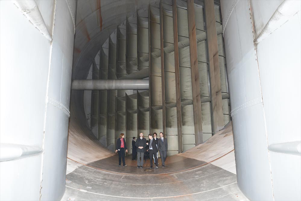 A l’intérieur du circuit de la soufflerie S1MA