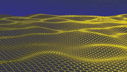 Artist’s view of a sheet of graphene (Jannick Meyer, University of Vienna, Austria)