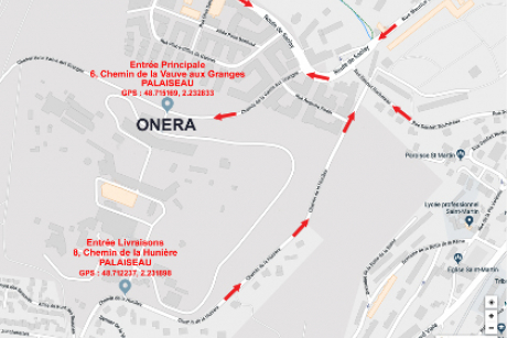 Nouvelles modalités d’accès du centre ONERA de Palaiseau
