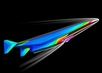 Numerical simulation of a hypersonic vehicle