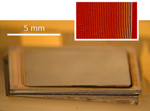 microspectromètre (concept « microspoc ») et portion d’interférogramme obtenue