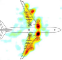 Cartographie des sources de bruit pour une configuration de vol donnée 