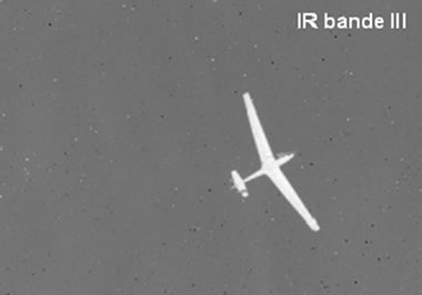 Example of an infrared image obtained for a glider in flight as part of this campaign