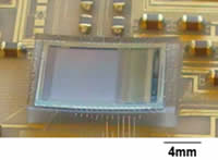 Le détecteur infrarouge courbe, fonctionnel, relié à son électronique