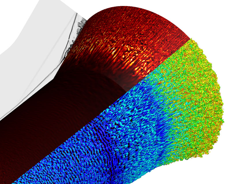 Simulation DNS de restitution d'un essai de transition laminaire‐turbulente sur une rampe de compression axisymétrique en régime hypersonique Mathieu Lugrin [DAAA]