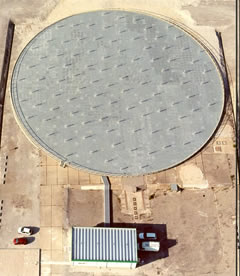 Le site de réception près d'Apt, vu du ciel 