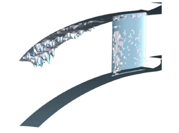 Simulation numérique avec le code CEDRE de l’accrétion de cristaux de glace dans un turboréacteur