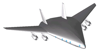 Exemple de configuration d'aile volante étudié au niveau européen