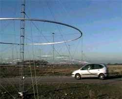 Installation des antennes radar au sol.