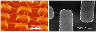 Croissance directe par dépot chimique en phase vapeur (CVD) de nanotubes individuels sur des circuits intégrés. 