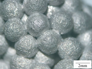 Empilement de sphères creuses en superalliage à base de nickel développé à l'Onera