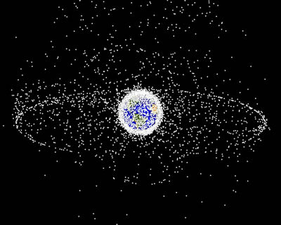 Population des débris catalogués gravitant autour de la Terre en orbite basse et géostationnaire (source : Nasa) 