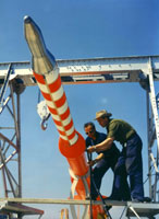 Préparation du lancement de la fusée Bérénice