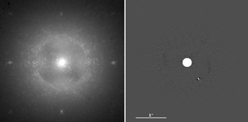 Adaptive Optics - Satr and its companion, a white dwarf